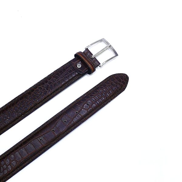 Kožni kaiš 3,7 cm braon 7213