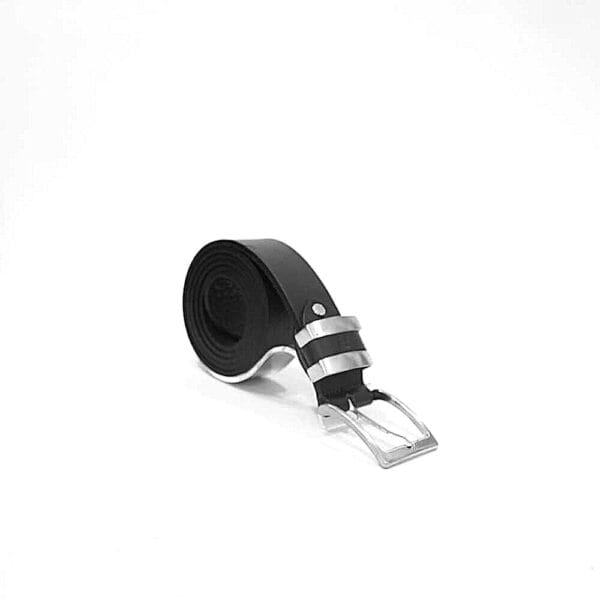 Kožni kaiš 3,7 cm crni 7218 Kožni kaiš 3,7 cm crni 7218 - Slika 3